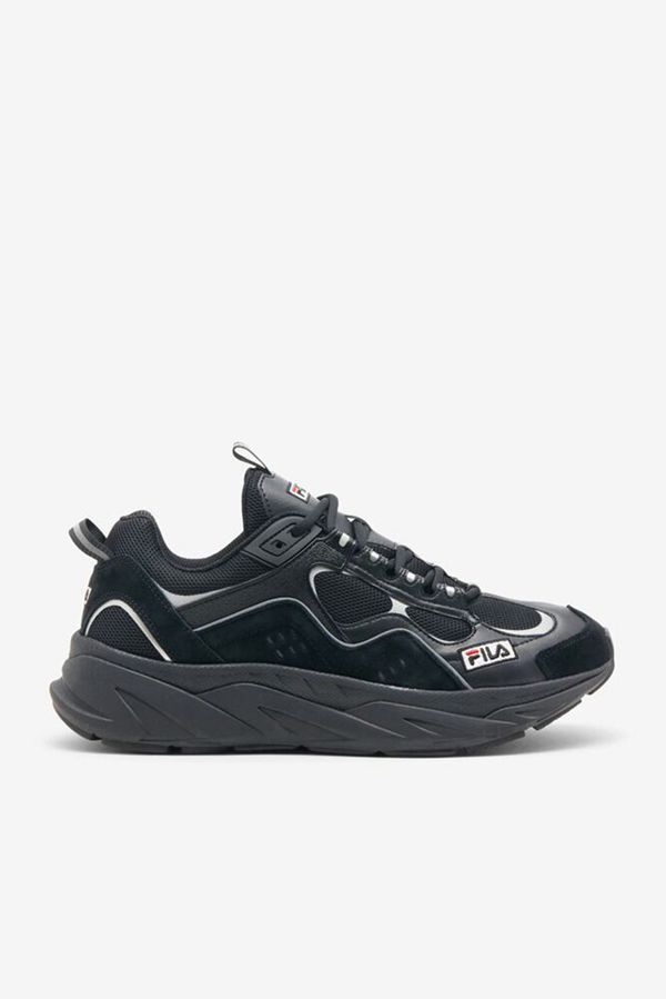 Zapatillas Fila Hombre Negras / Azul Marino / Metal Plateadas - Trigate Plus - España 027389UMR